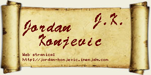 Jordan Konjević vizit kartica